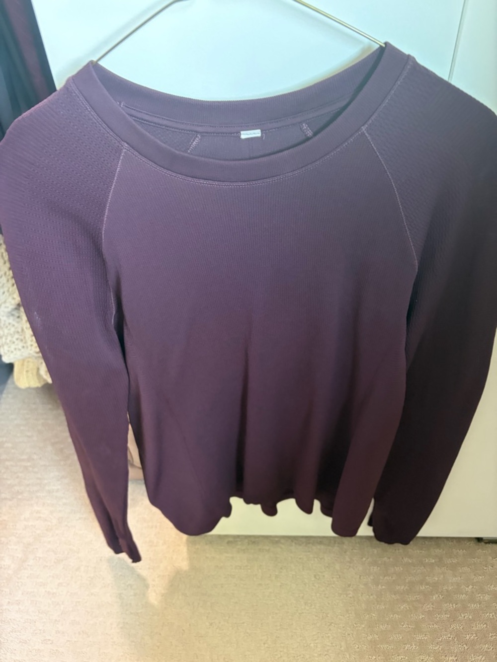 Athleta Long-Sleeve Crewneck Top - Plum Wine